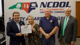 IMA Earns NCDOL Award for Zero Recordable Incidents